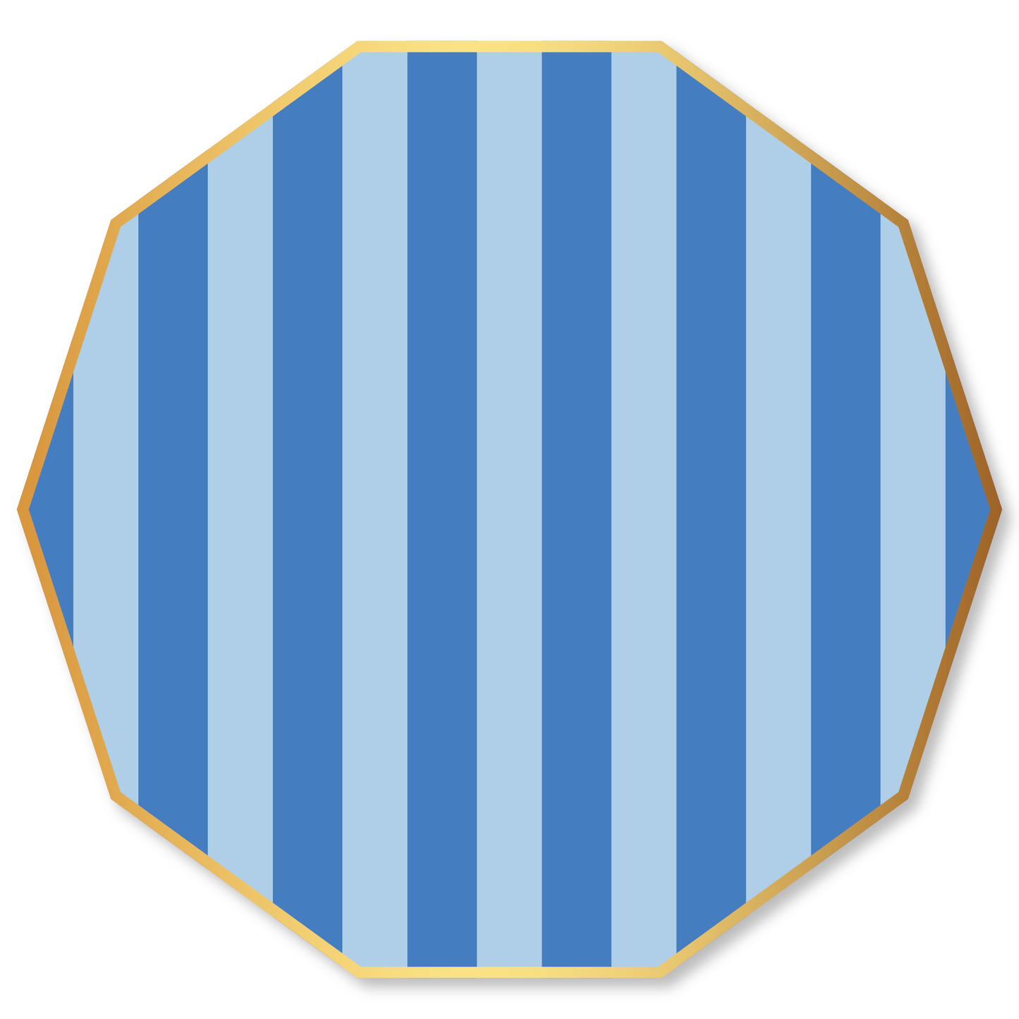 LIGHT & DARK BLUE SIGNATURE CABANA STRIPE LARGE PLATES