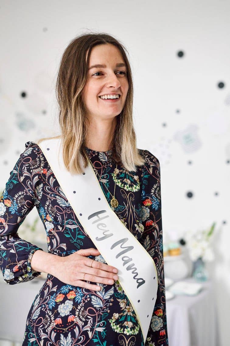Hey Mama Baby Shower Sash