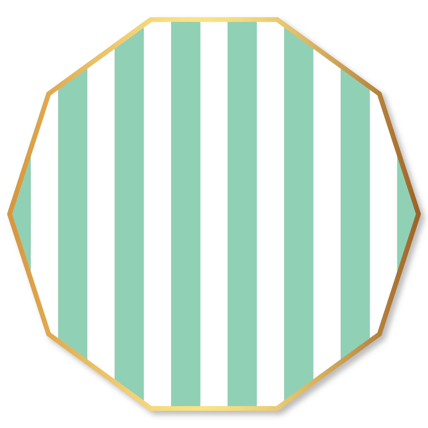 FRESH MINT SIGNATURE CABANA STRIPE LARGE PLATES