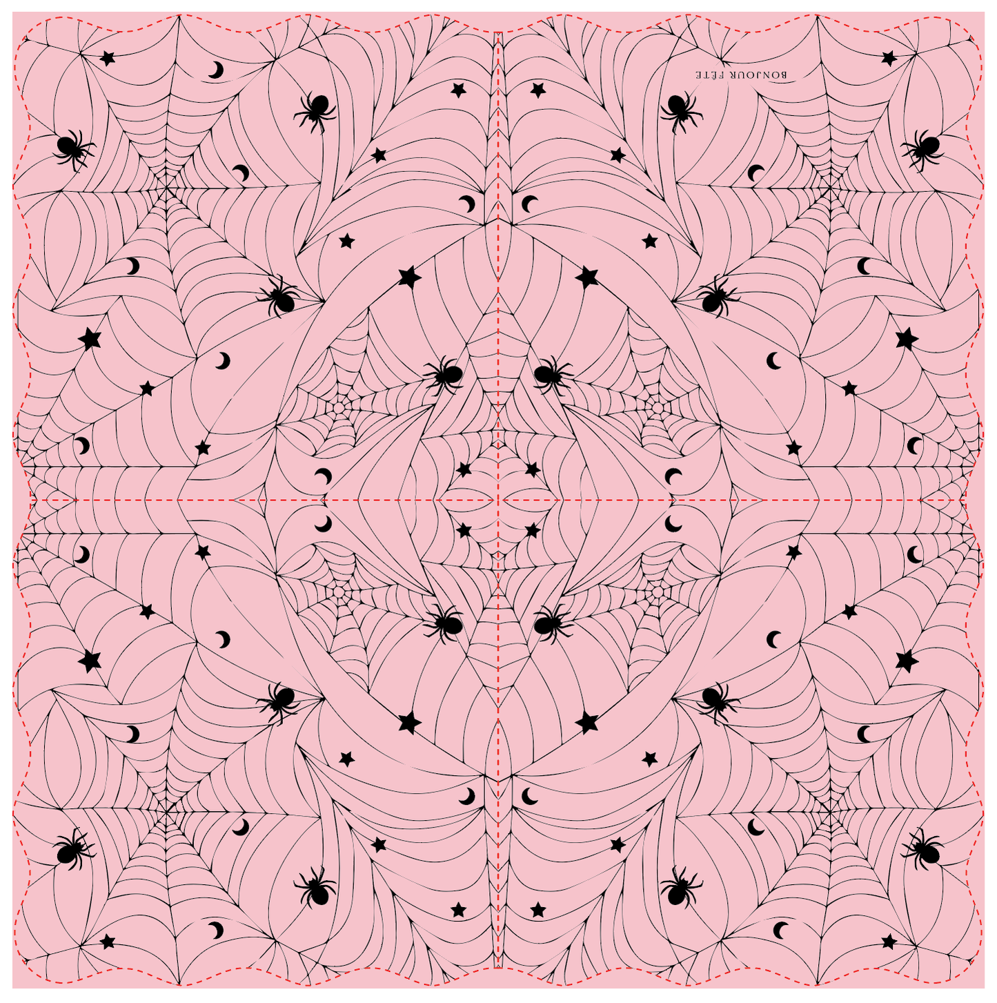 SPIDERWEB LACE PINK NAPKIN