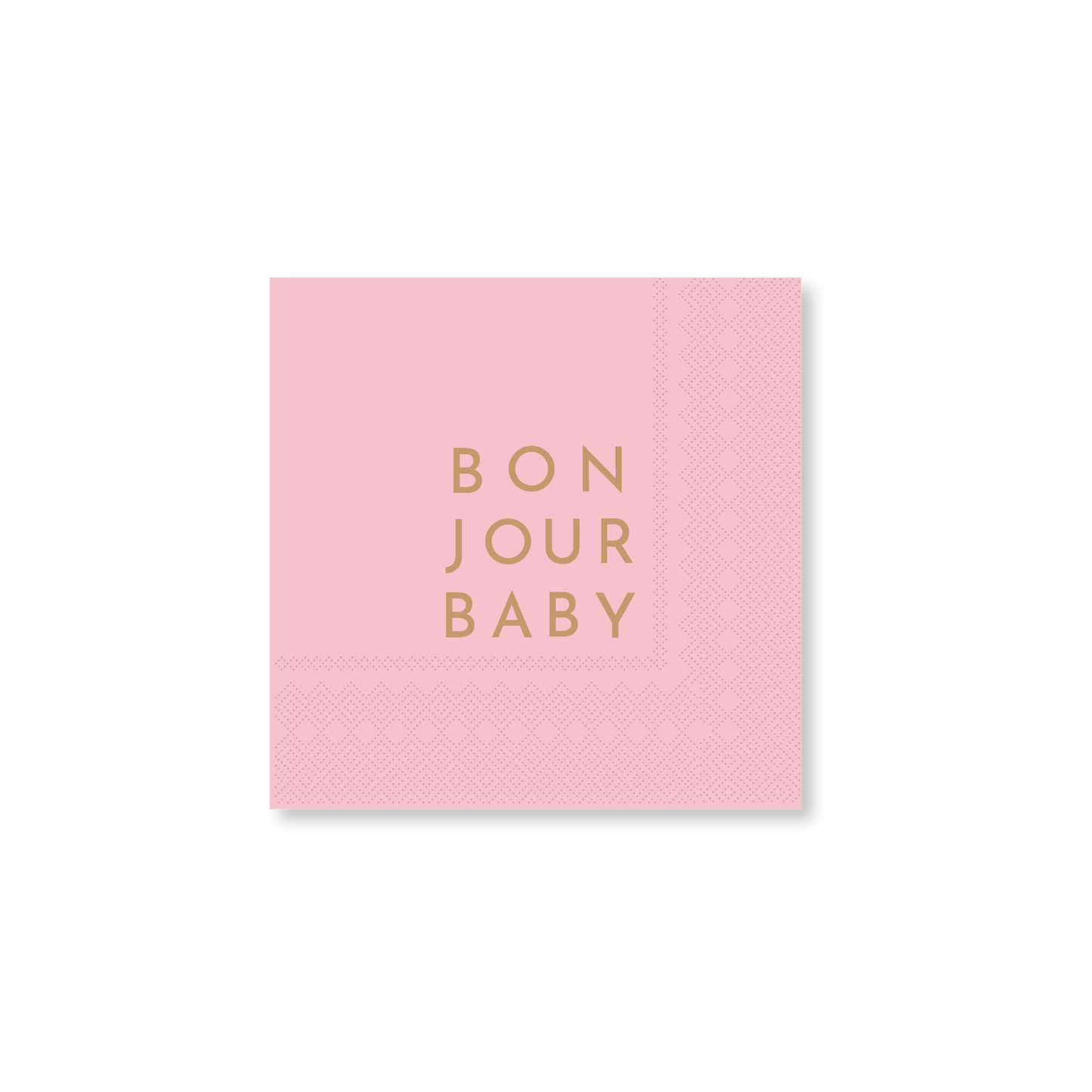 BONJOUR BABY PETAL PINK COCKTAIL NAPKINS