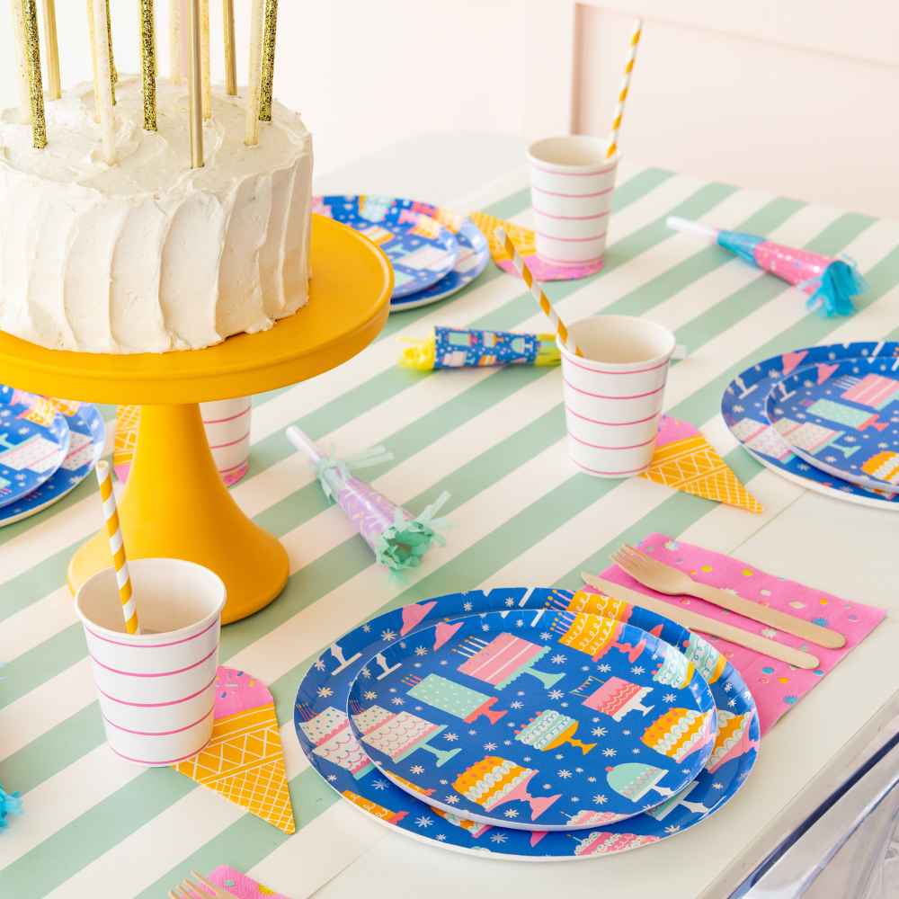 It's A Birthday Large Cake Print Plates