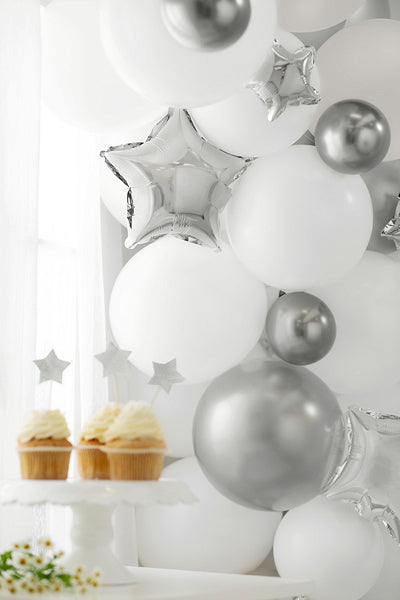 5 “ Foil Balloon Stars-25pc Silver