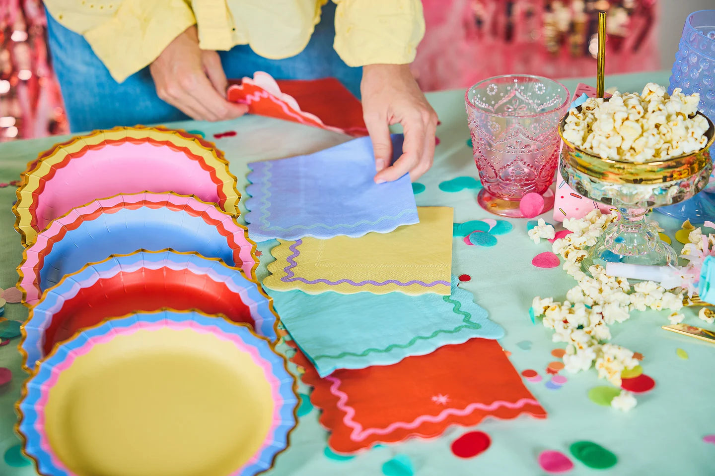 Rainbow Ric Rac Assorted Lunch Napkins