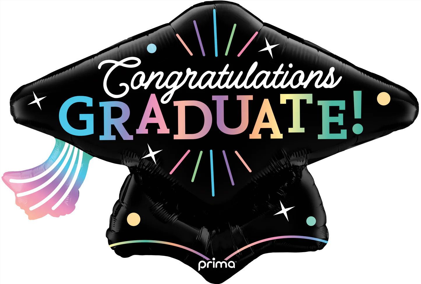 34" Congratulations Graduate Gradient Grad Cap