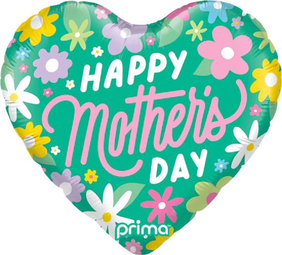 18" Heart Happy Mother's Day Ditsy Floral