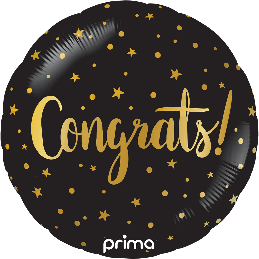 18" Round Congrats Gold Stars