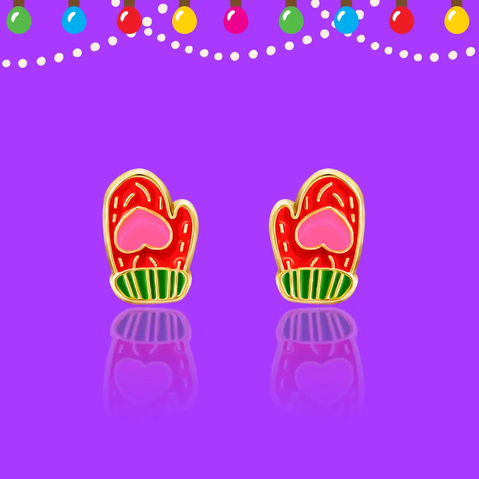 Sweetheart Mittens Cutie Stud Earrings
