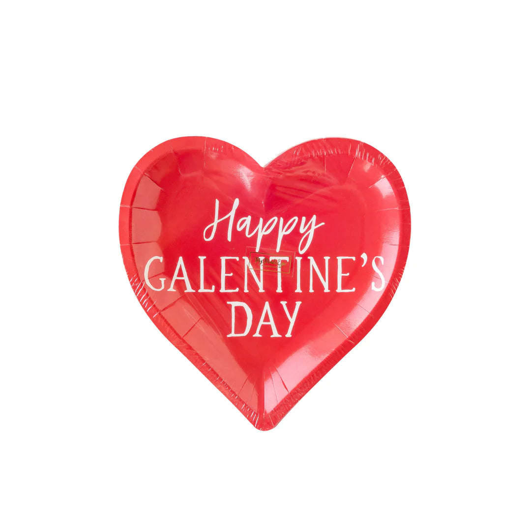 Heart Happy Galentine’s Paper Plate