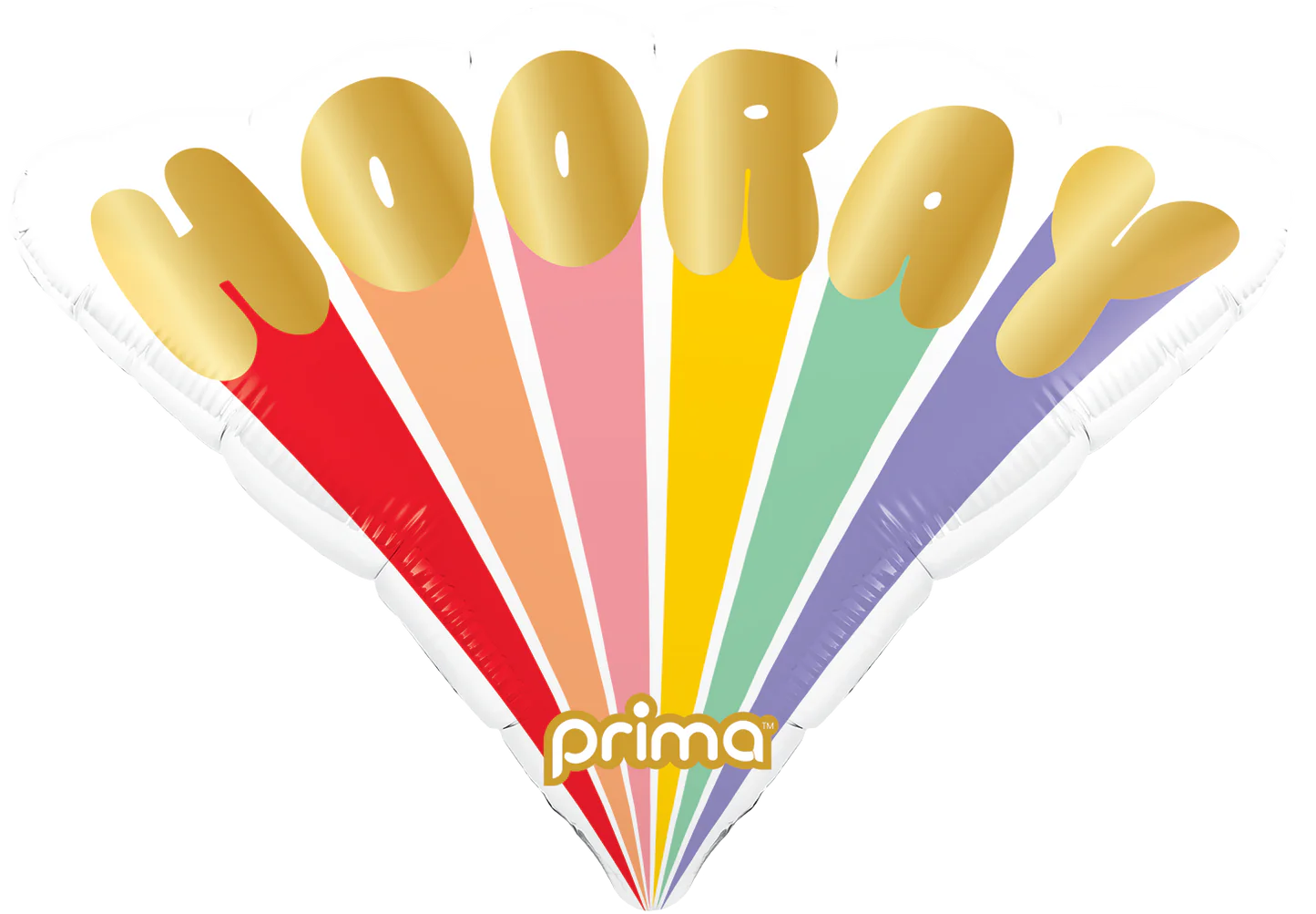 20" Hooray Colorful Burst Shape