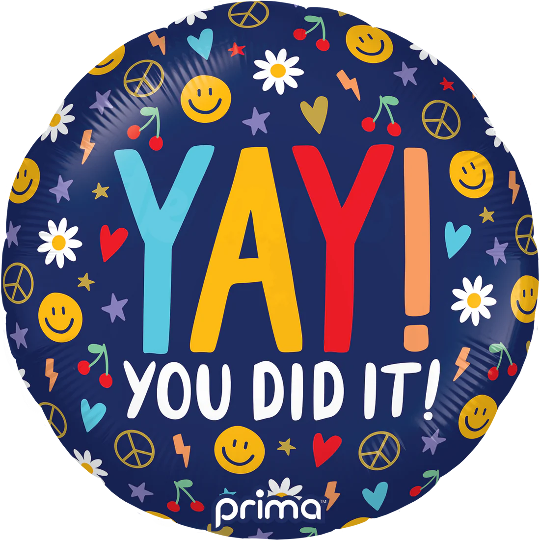 18" Round Yay You Did It Groovy Icons