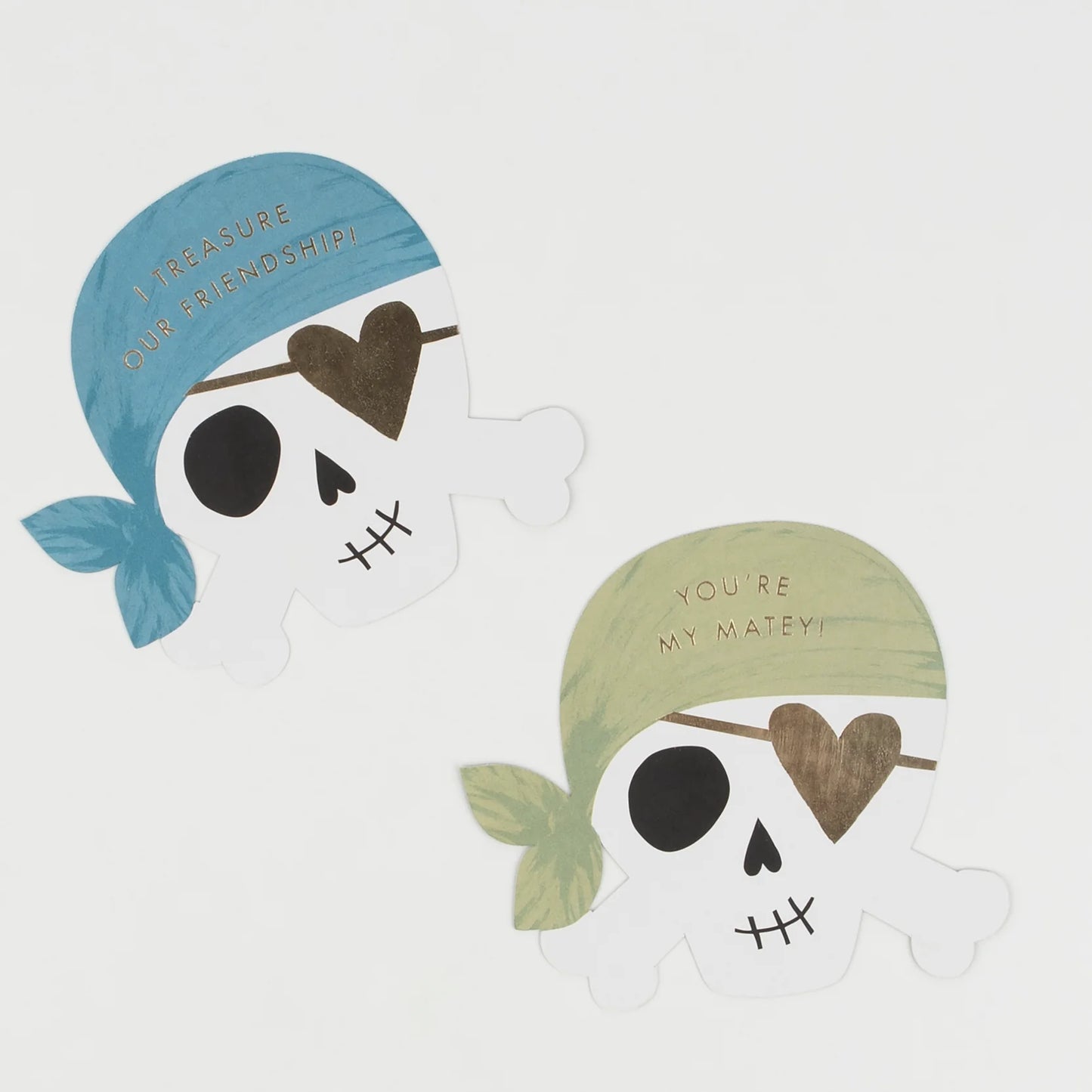 Pirate Valentine Cards Set