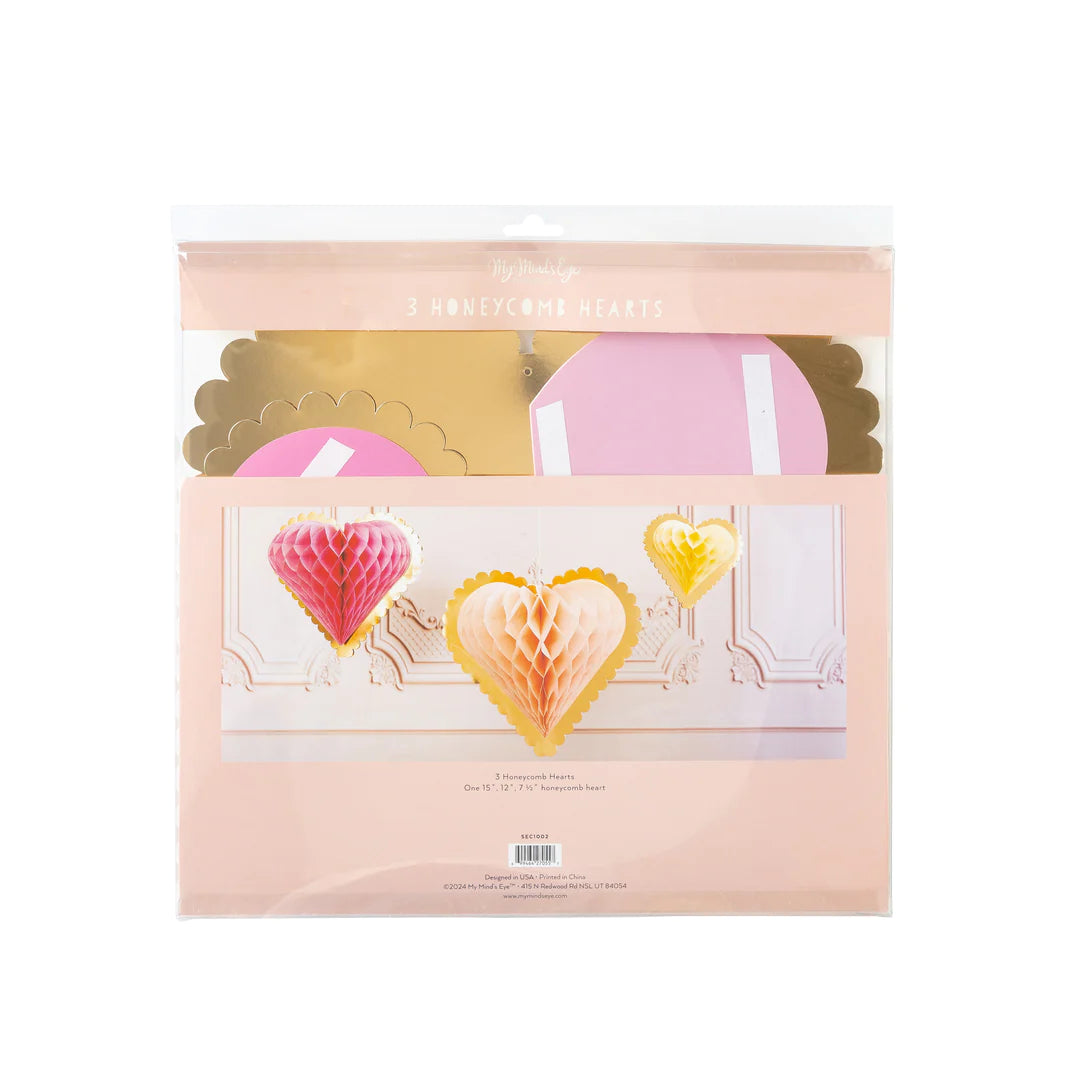 Secret Admirer Honeycomb Hanging Hearts