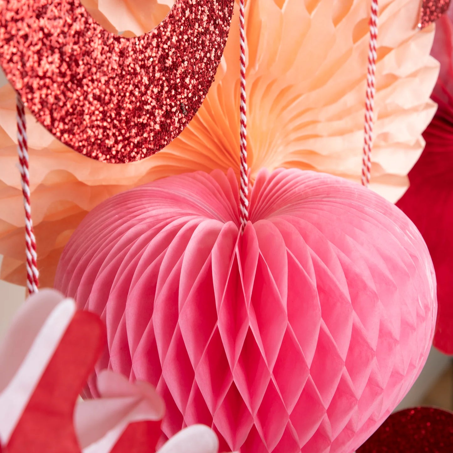 Honeycomb Hearts Garland
