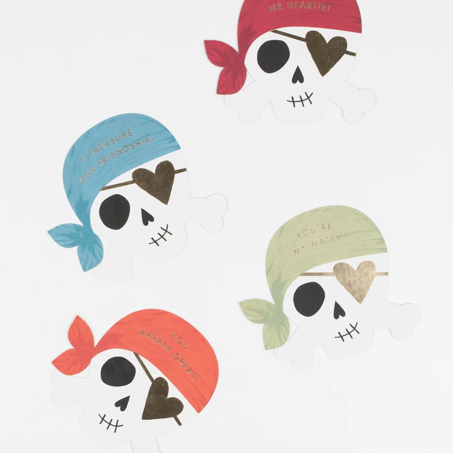 Pirate Valentine Cards Set