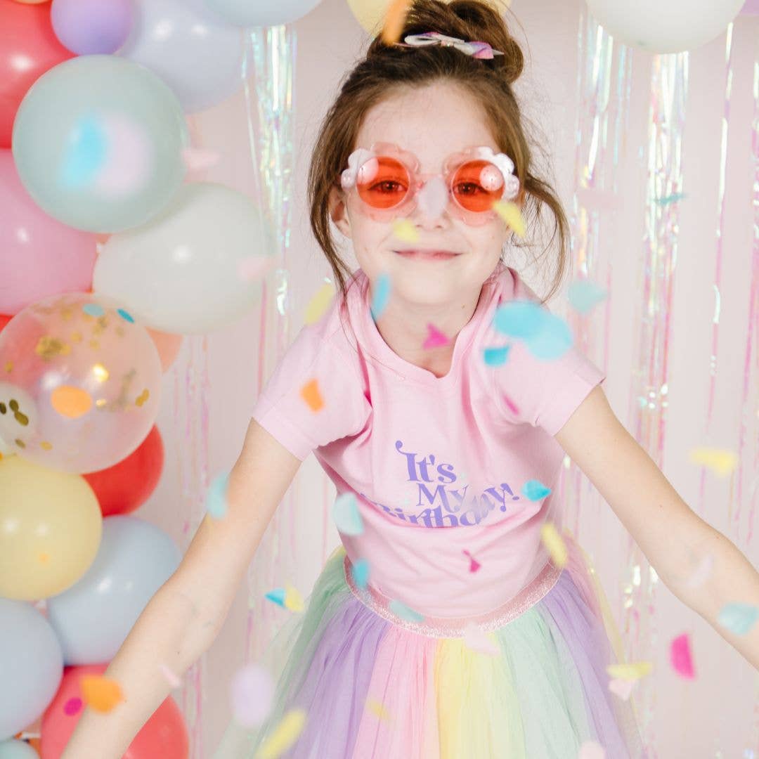 Pastel Rainbow #4 Clip - Kids Birthday Hair Clip