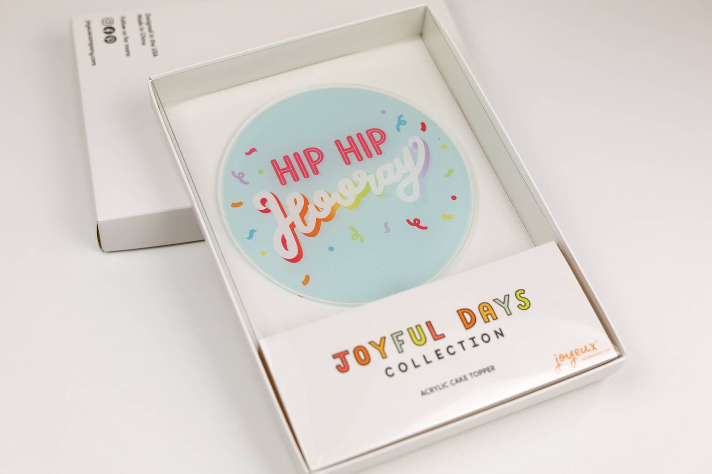 Hip Hip Hooray Acrylic Cake Topper