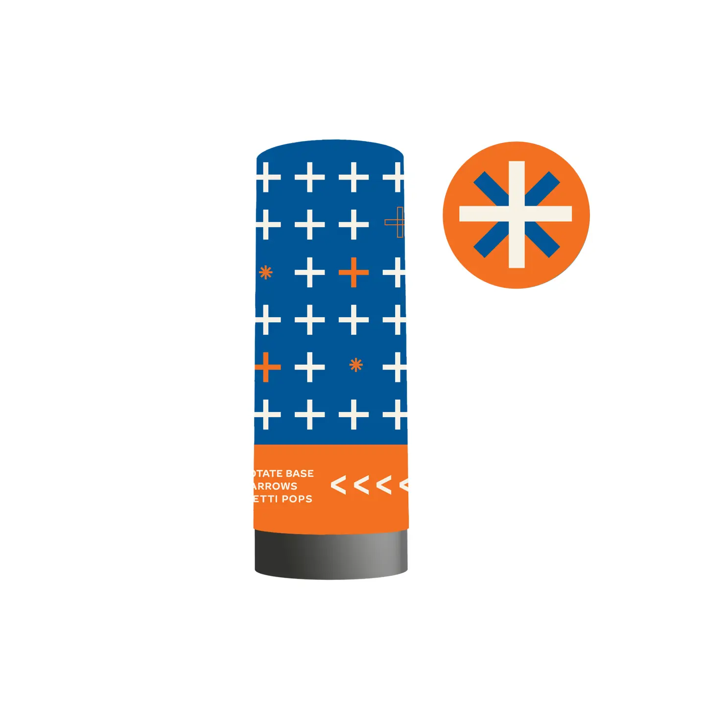 Blue/Orange Confetti Popper