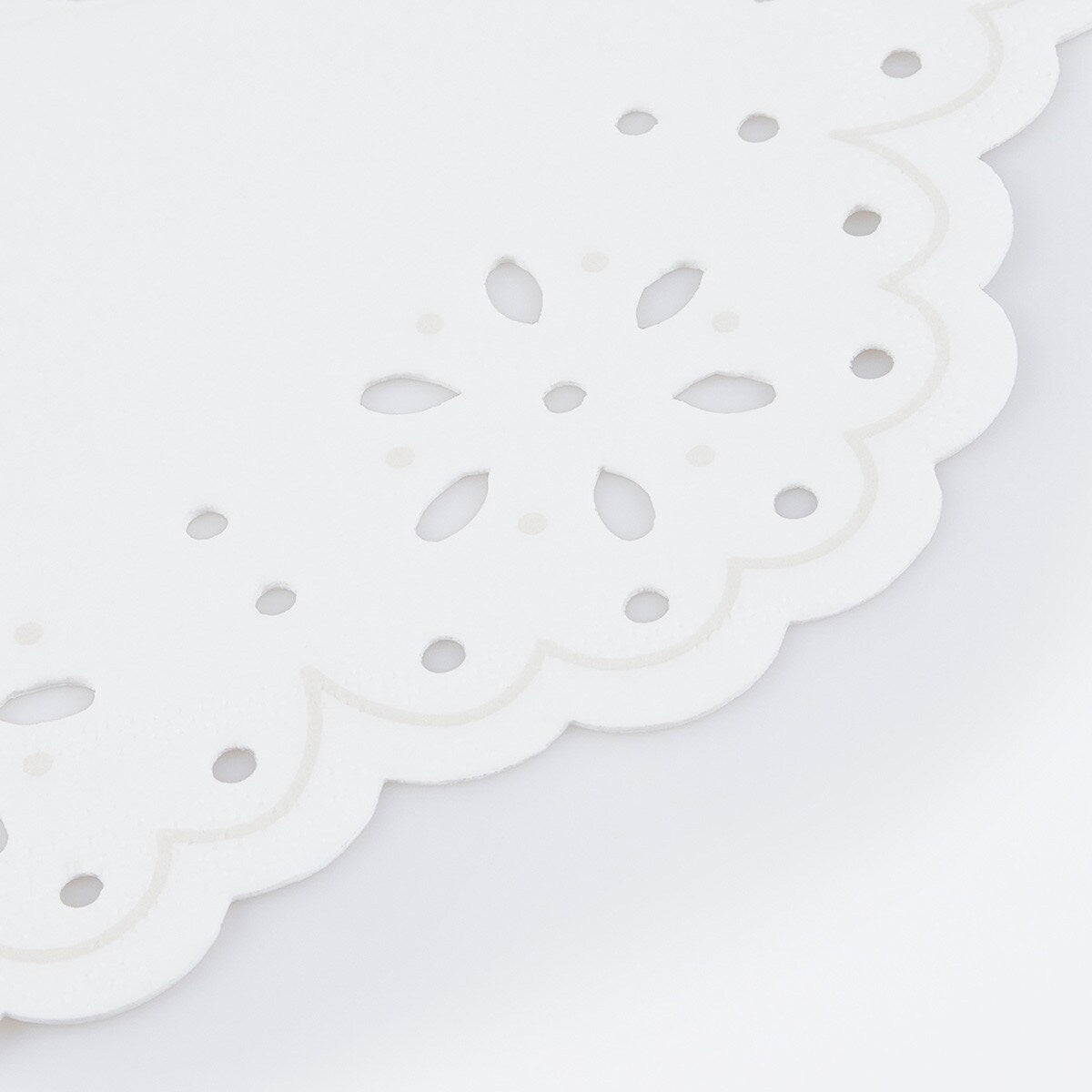 Broderie Anglaise Lace White Small Napkins (x 16)