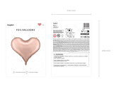 Foil balloon Heart, 75x64,5 cm, rosegold