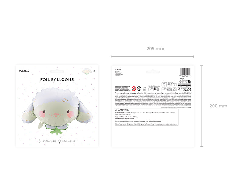 Foil balloon Sheep, 87x57.5 cm, mix