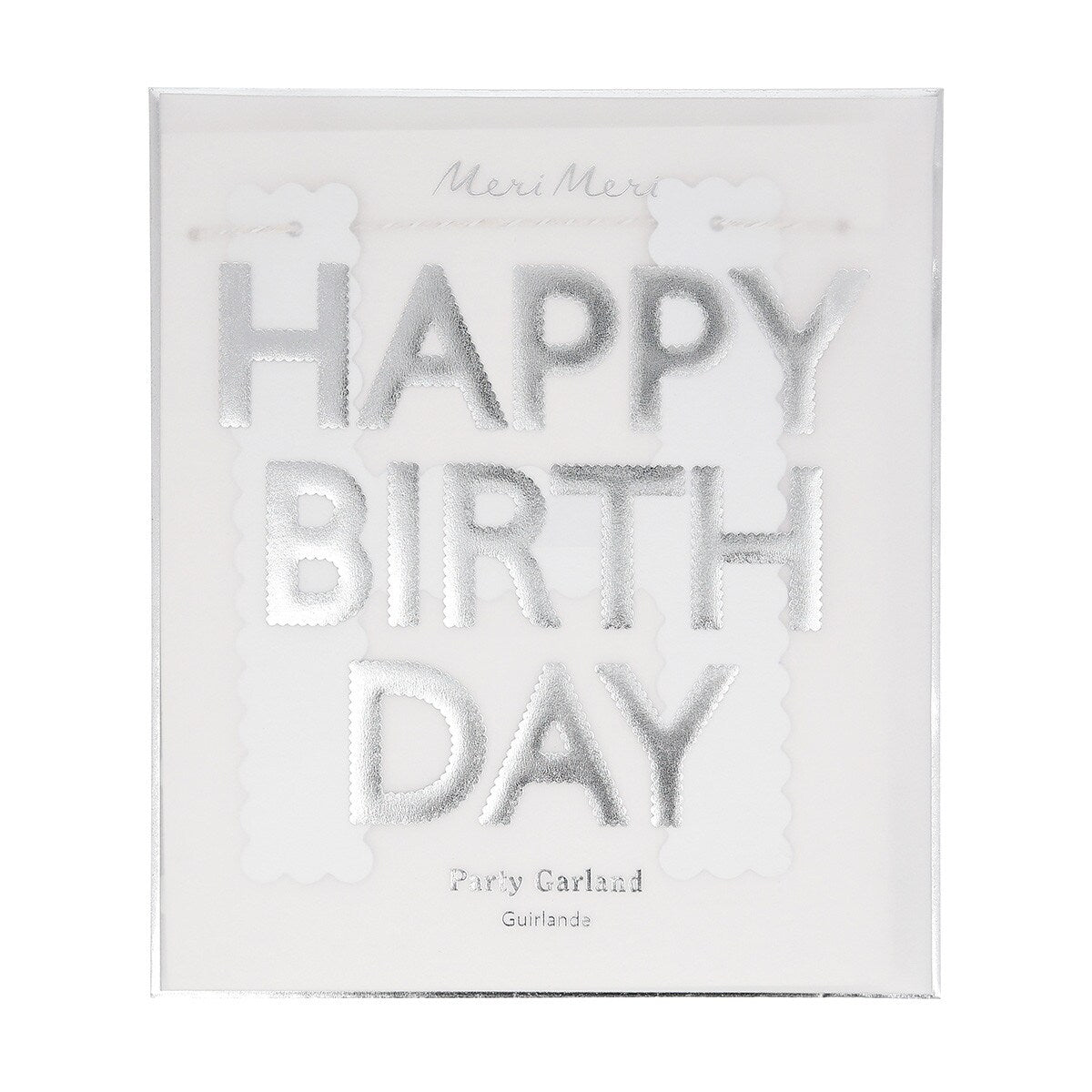 Silver Scallop Happy Birthday Garland