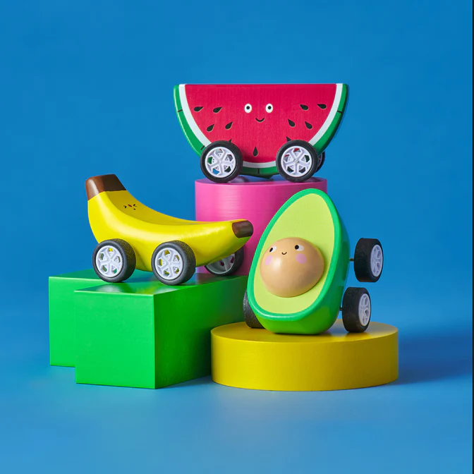 FRUIT-FUN PULLBACK CARS