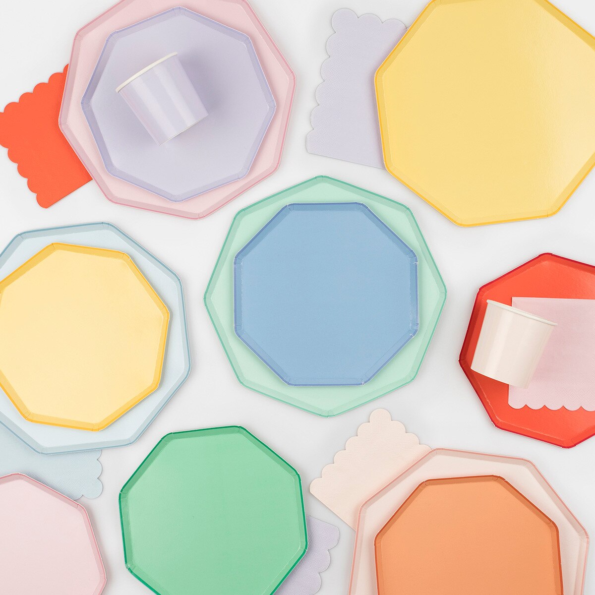 Lemon Sherbet Side Plates (x 8)