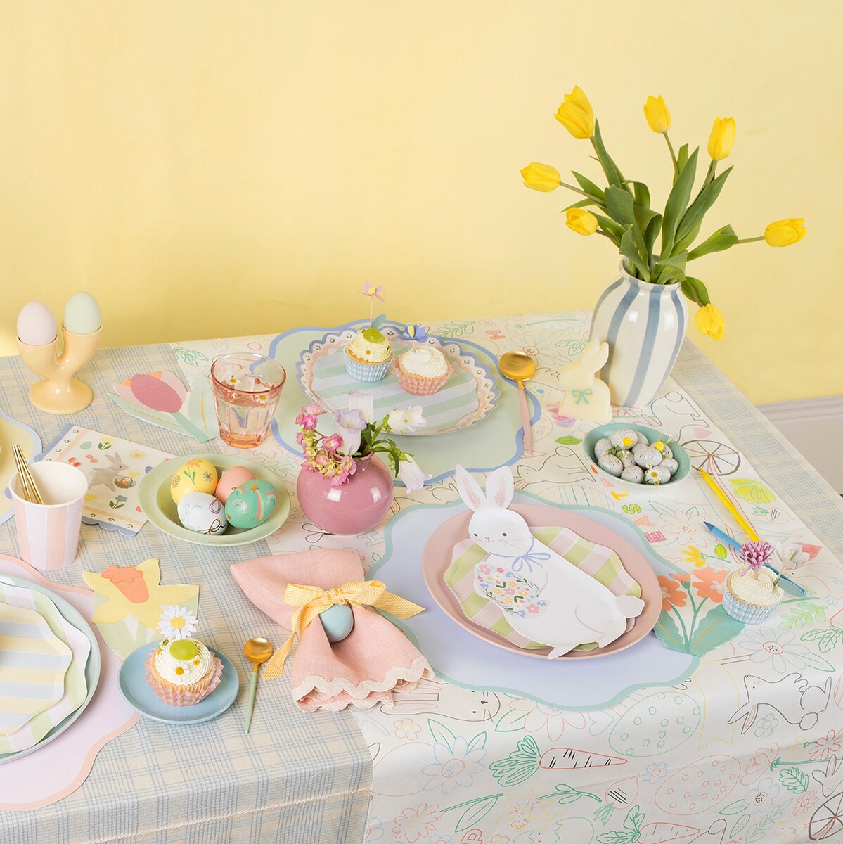 Easter Bunny Shaped Plates (x 8)