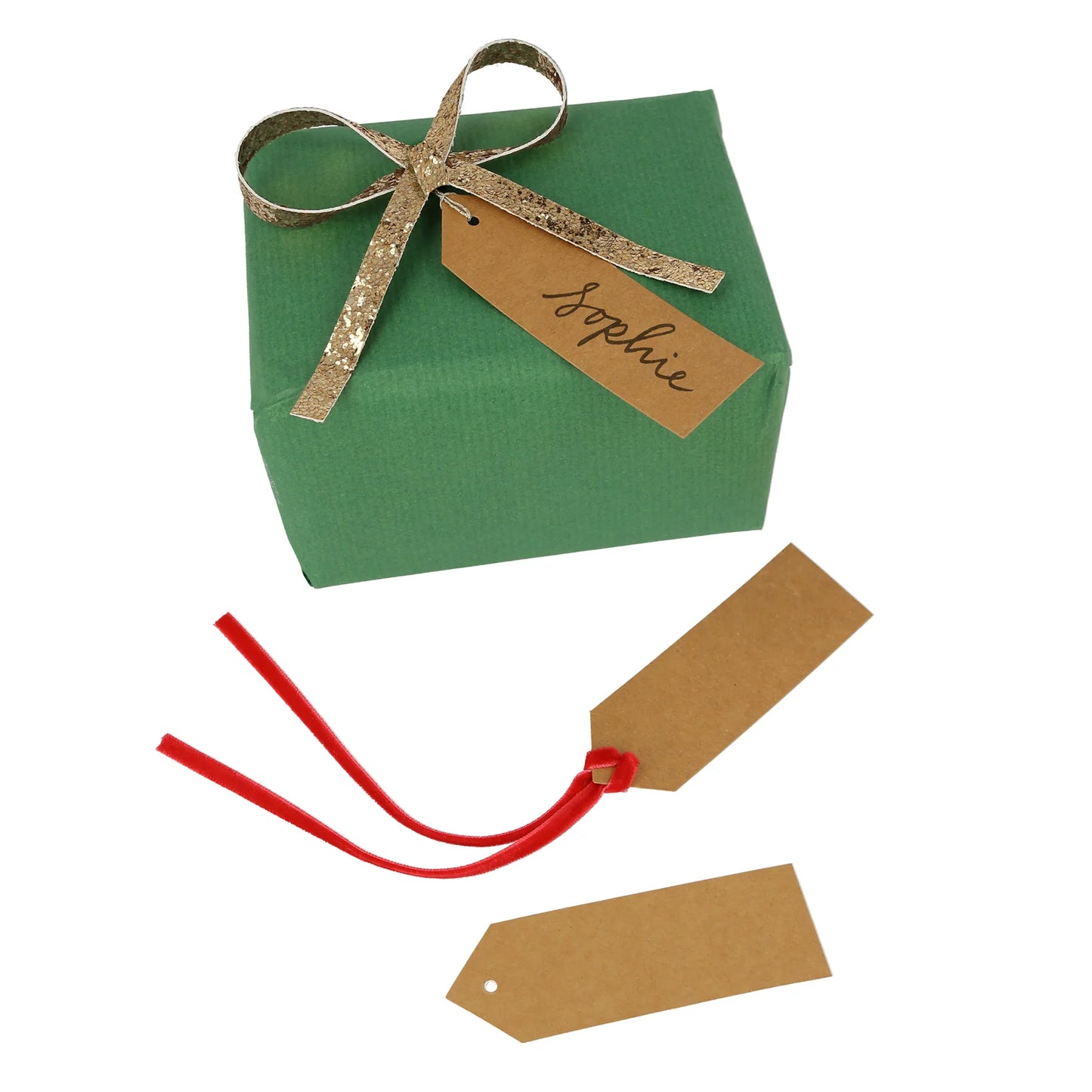 Glitter Bow Gift Tag Set