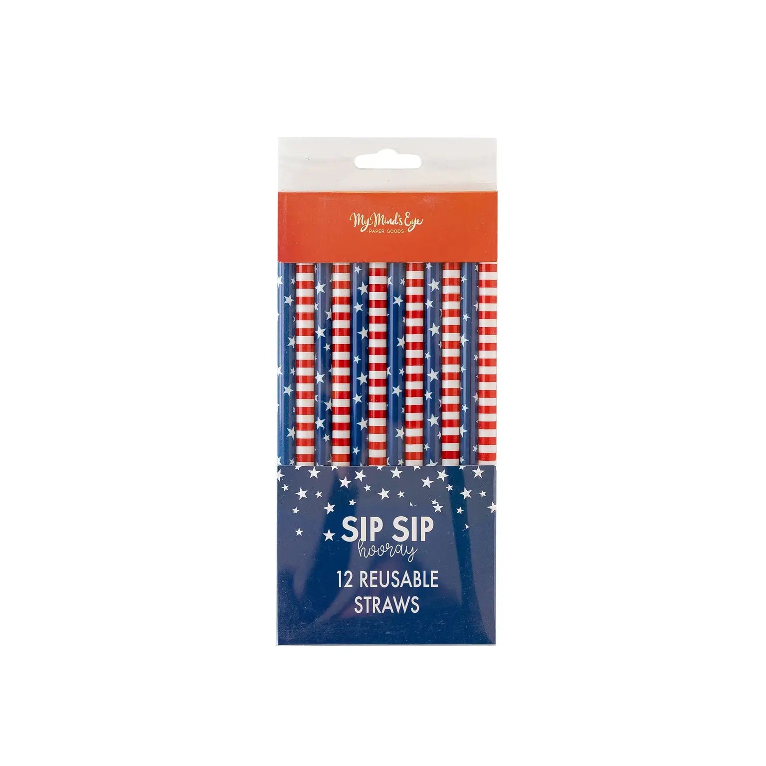 RED, WHITE & BLUE REUSABLE STRAWS – Bonjour Fête