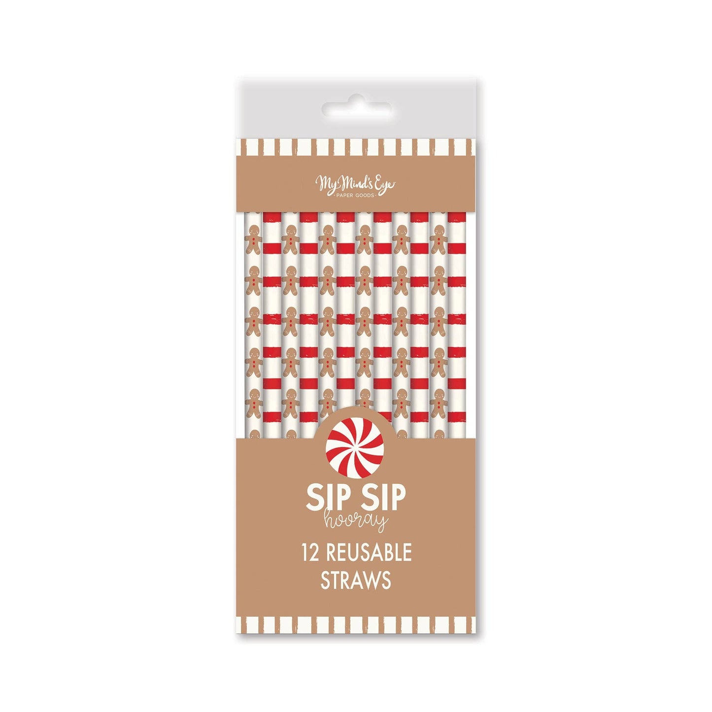 GBD1014 - Gingerbread Reusable Straws