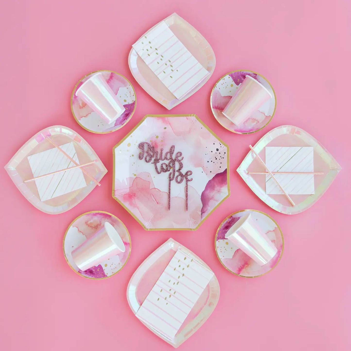 Pretty in Pink Charger Plates - 8 Pk.