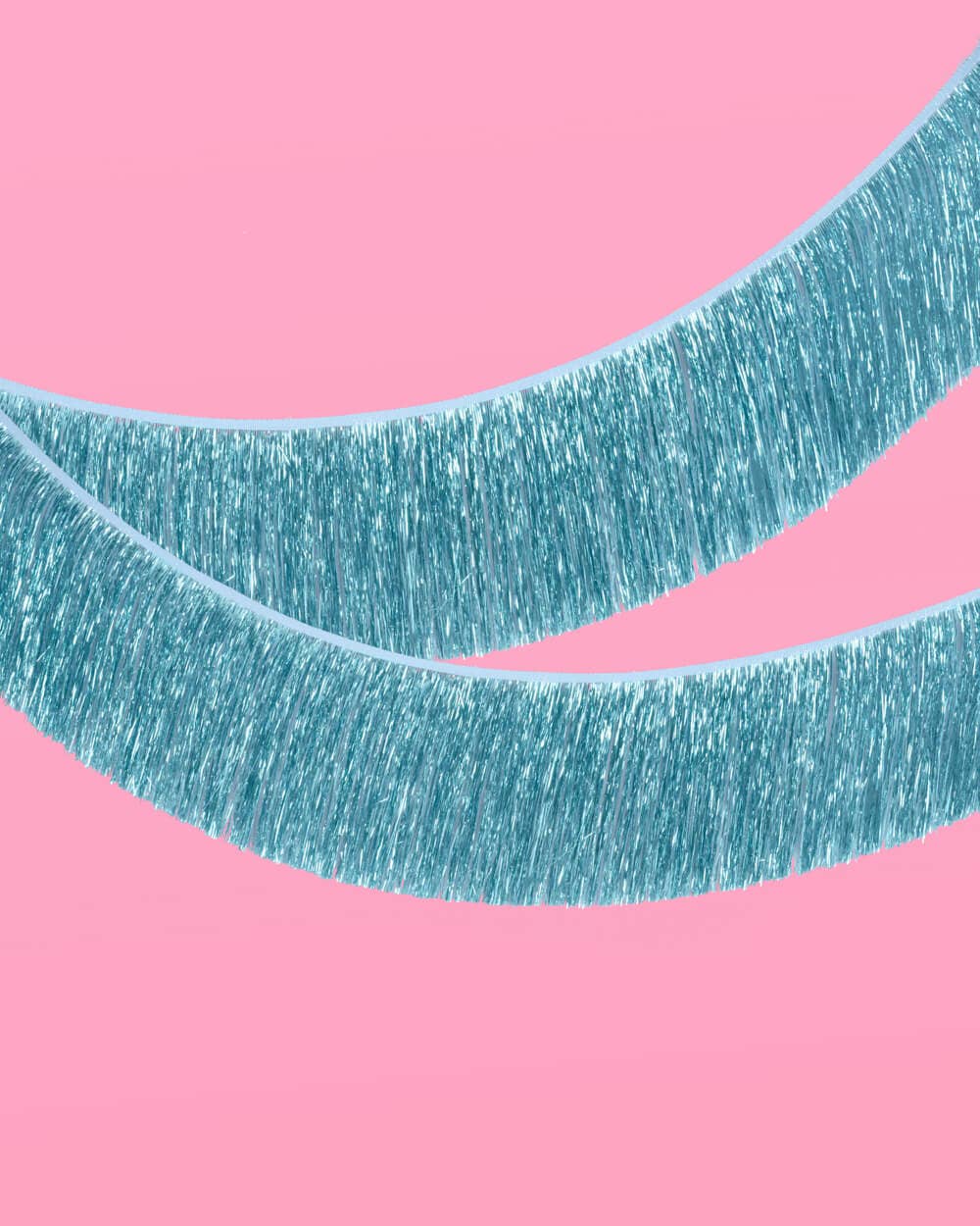 Party Blue Fringe Foil Banner, Birthday Decorations, Shower