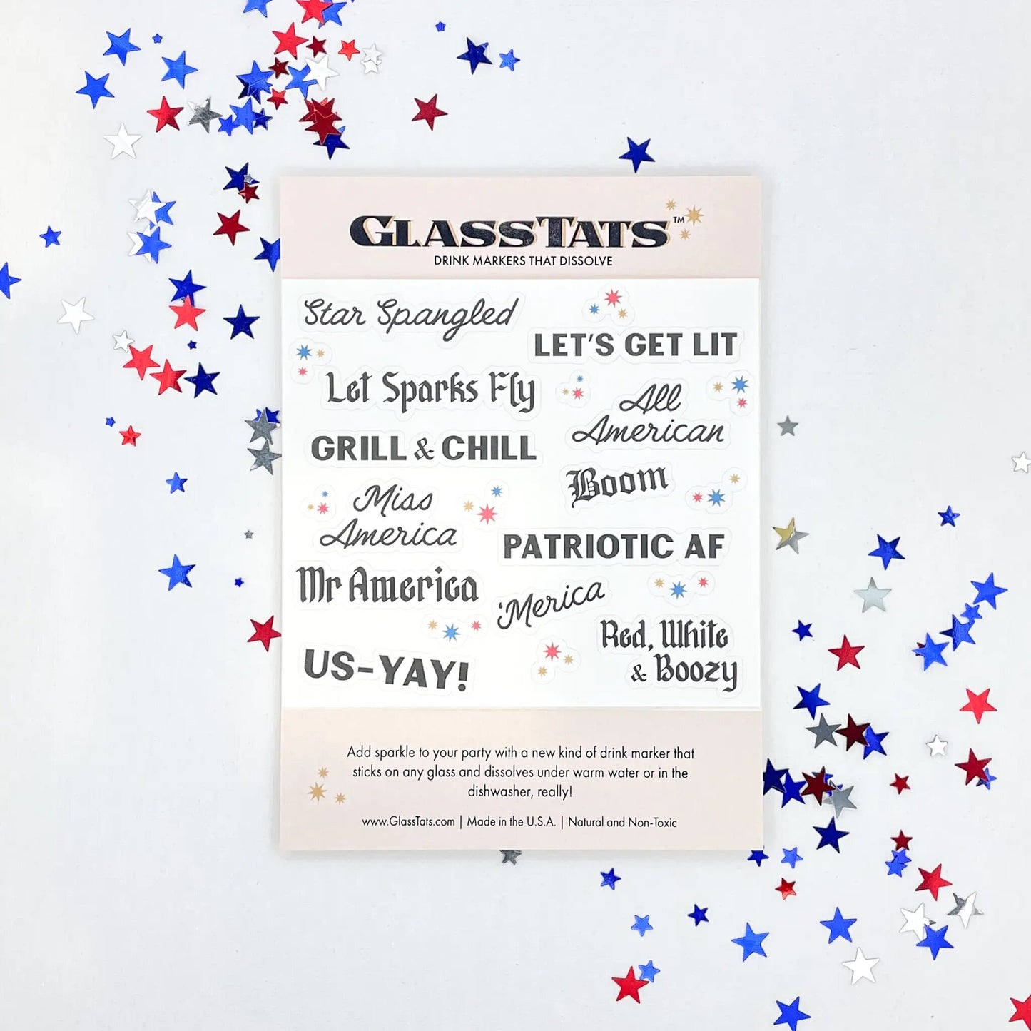 4th of July Drink Markers