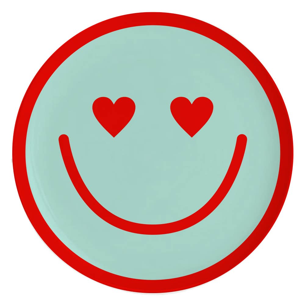 Ceramic Trinket Dish | Red Smiley Face