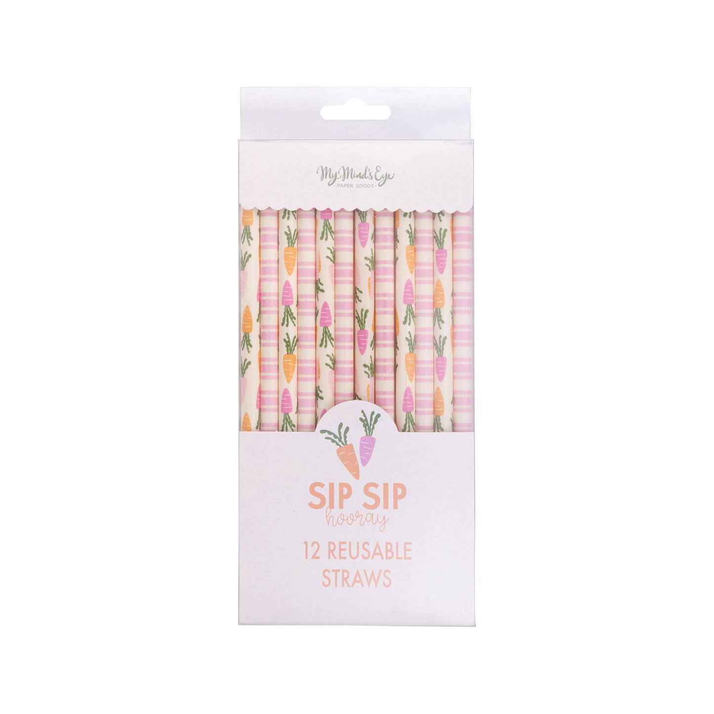 Carrots and Stripes Reusable Straws