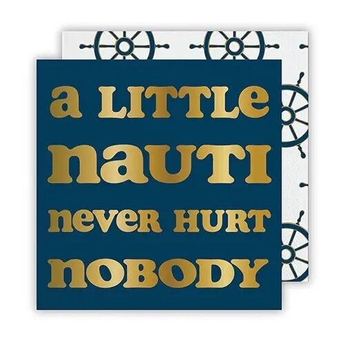 A Little Nauti Beverage Napkin