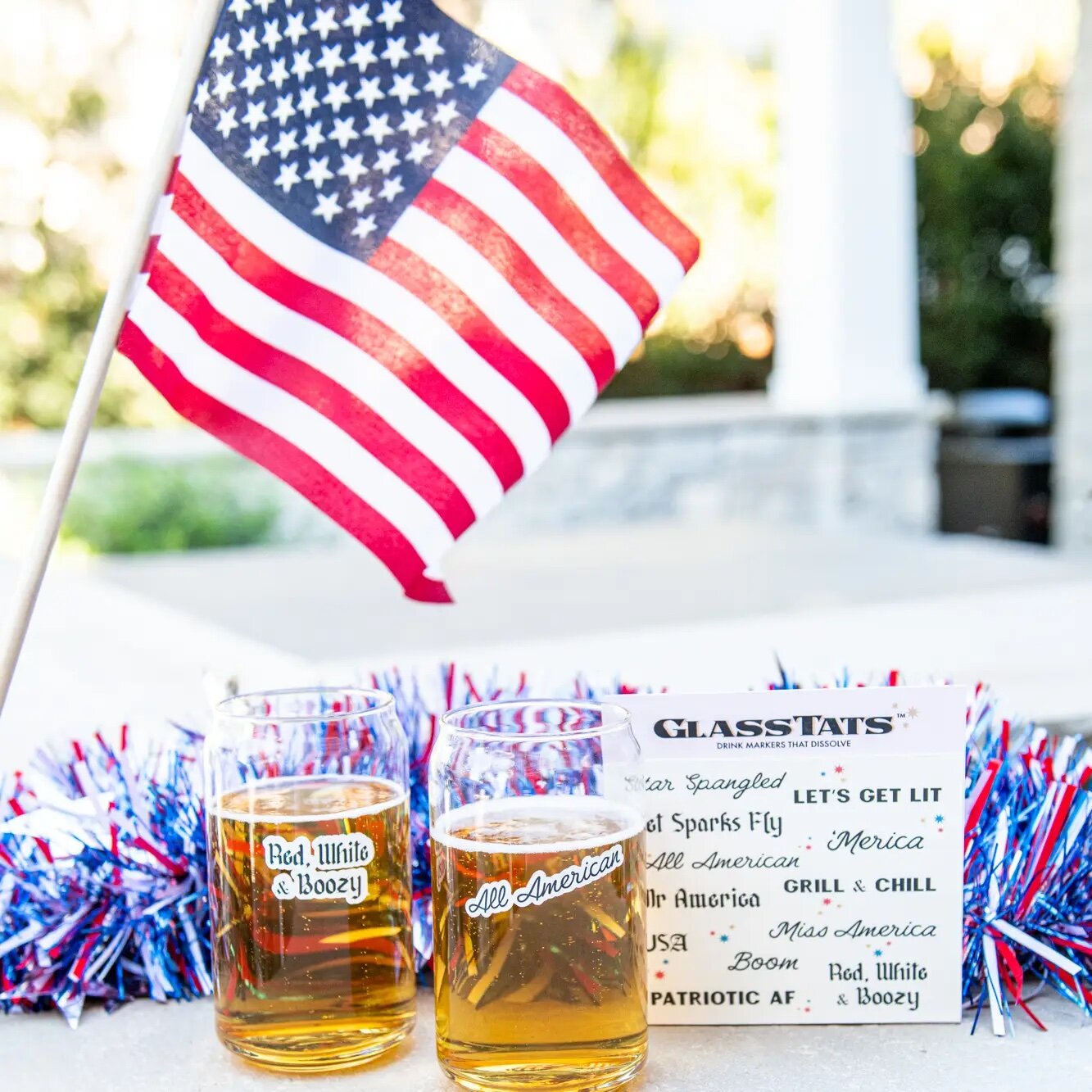4th of July Drink Markers