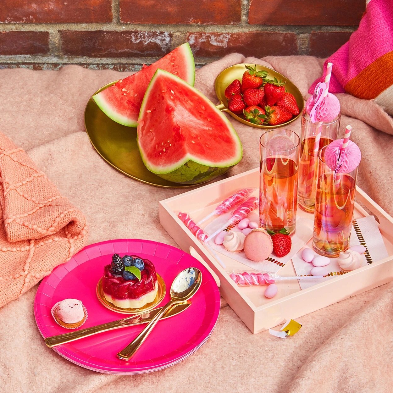 Hot Pink Classic Large Plates