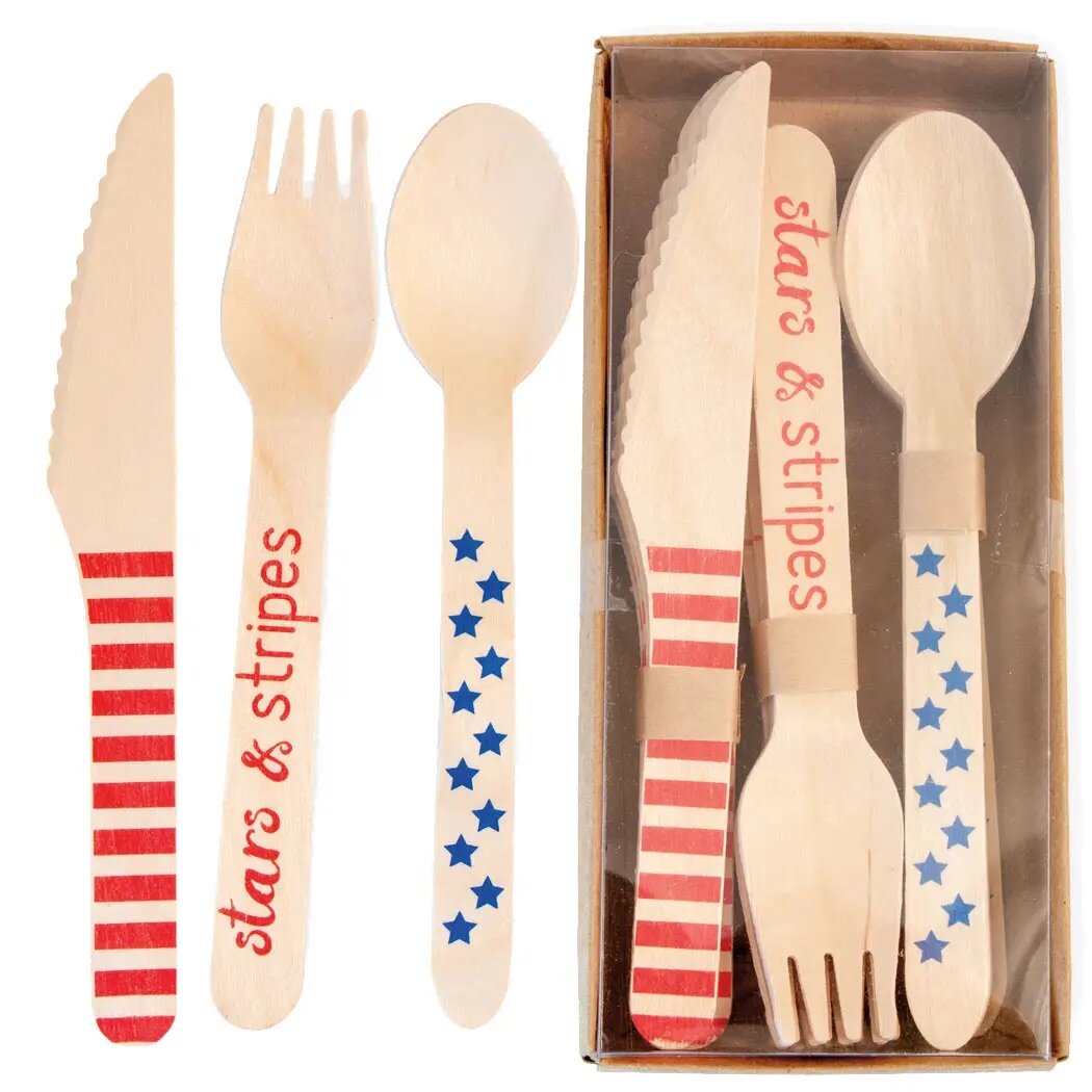 Eat Drink Host-All American Birch Utensil Set