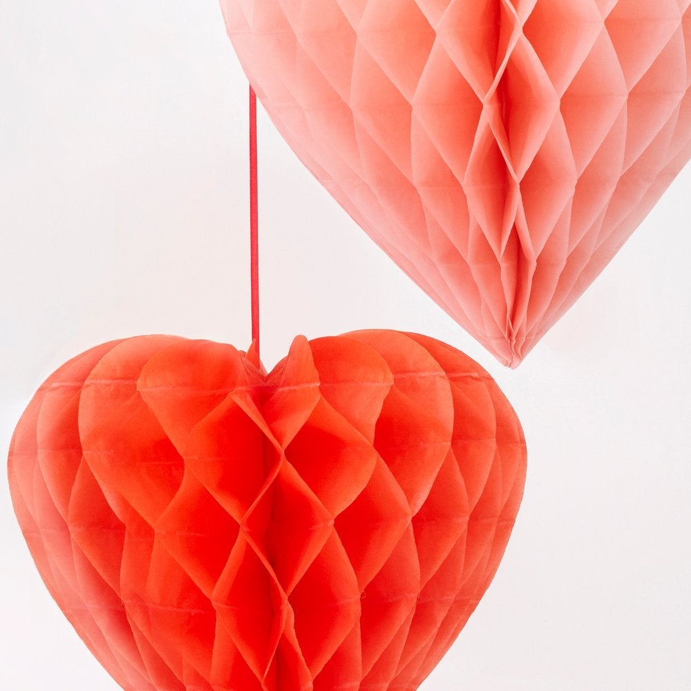 Heart Honeycomb Decorations (set of 6)
