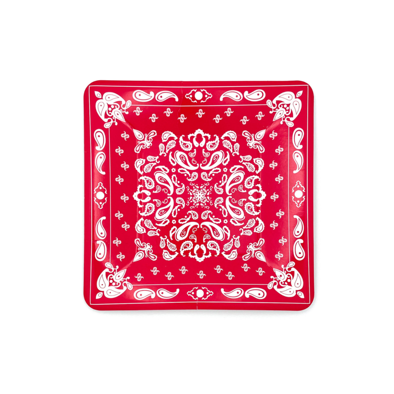 Red Bandana Dessert Plates (set of 8)