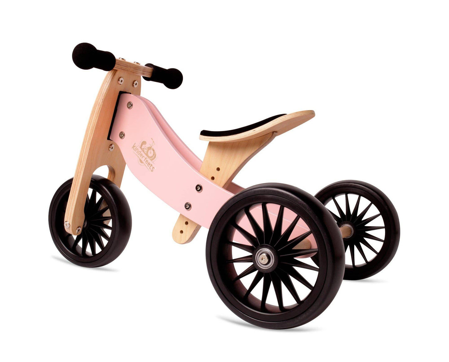 Tiny Tot Plus 2-in-1 Wooden Balance Bike & Tricycle Rose