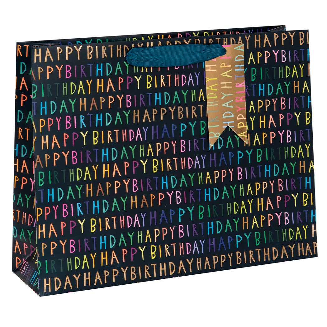 BAG LAND. LRG H BDAY NAVY