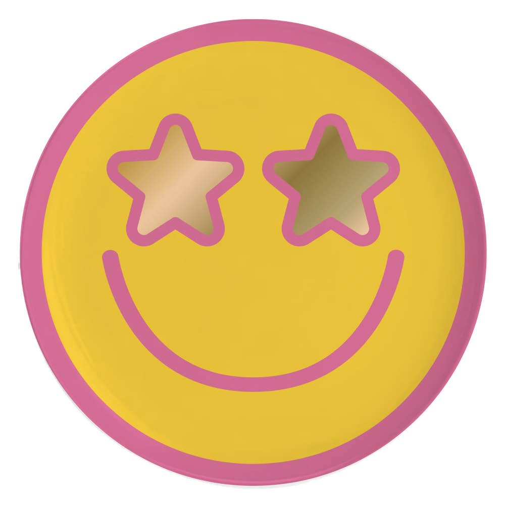 Ceramic Trinket Dish | Gold Smiley Face