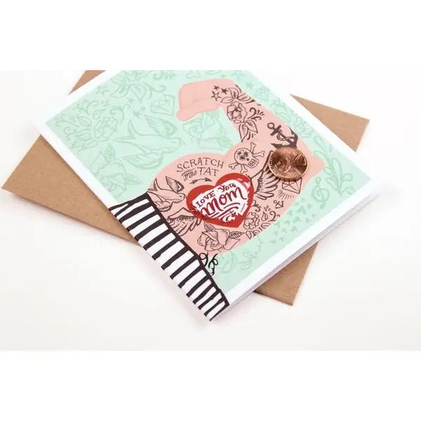 Mom Tattoo Scratch-off Card