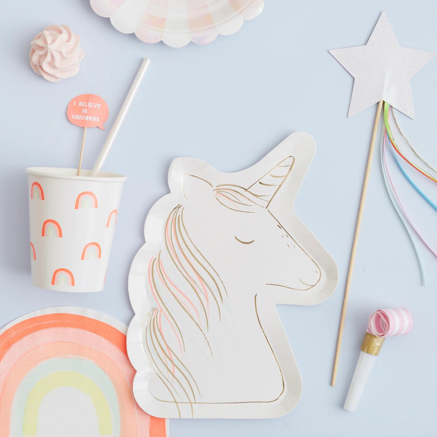 Neon Rainbow Party Cups