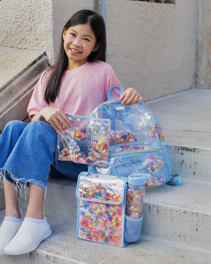 Little Letters Confetti Clear Backpack