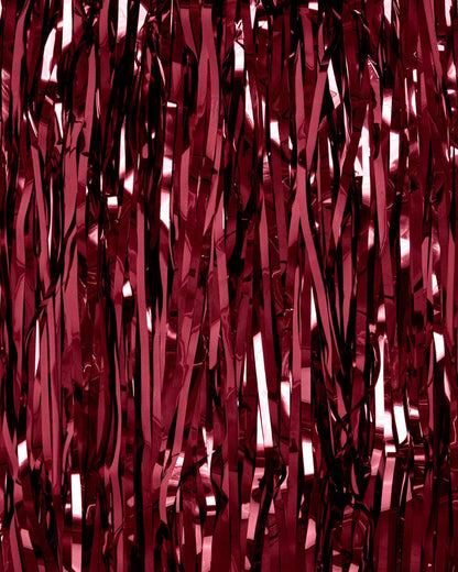 Merlot Curtain - set of 2 curtains, burgundy fringe, red